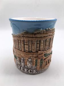Taza de Café de Cerámica Pintada a Mano con Relieve 3D de la Acrópolis, el Parténón y el Erechtheion, Atenas, Grecia, Artesanía Hecha a Mano, Recuerdo de Viaje - Product Image 6