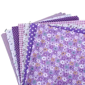 HAHOO Floral Printed Cotton Cloth Sewing Quilting Fabric for Patchwork Needlework DIY Handmade Material textile 10X10cm Square