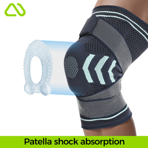 Chất lượng cao dệt kim khuỷu tay Miếng đệm đầu gối với Silicon Gel bền đầu gối hỗ trợ cho thể thao ngoài trời hoạt động chức năng bảo vệ - Product Image 4