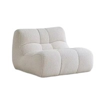 Fauteuil de salon moderne minimaliste en tissu, sans cadre, compressé sous vide, rembourré en mousse, pour chambre à coucher et mobilier de maison