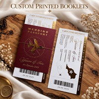 Couverture de passeport en cuir personnalisée pour événement de mariage, impression à chaud dorée pour décoration sur le thème du voyage