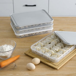 Dumpling <b>Box</b> Dumpling Holder Food Containers Organizer <b>Kitchen</b> <b>Storage</b> <b>Box</b> with Lid for Refrigerator - Product Image 2