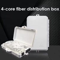 Boîtier terminal fibre optique 4 cœurs FTTH pour distribution de câbles structurés réseau SOHO