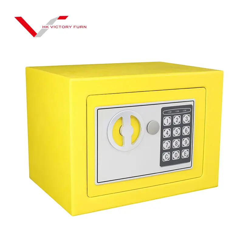 Cheapest Mini Colorful Safe Box Steel Digital Electronic Lock Money Safe Well Portable Safe