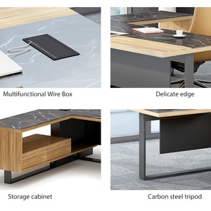 Muebles de Oficina Modernos de Madera de Lujo, Escritorio Ejecutivo en Forma de L - Product Image 3