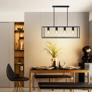 Lampada a sospensione in metallo a 5 luci con attacco E27, ideale per illuminare gli spazi e decorare con stile. - Product Image 2