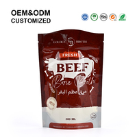 Sachets Doypack Personnalisés Écologiques avec Fermeture à Bouton pour Bouillon de Bœuf, Soupe, Gommes à Mâcher – Sacs Mylar de Qualité Alimentaire