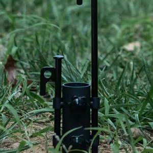 Attache de poteau de tente réglable pour extérieur, en alliage d'aluminium noir, accessoire de fixation pour tube de support de tente de camping et auvent - Product Image 5