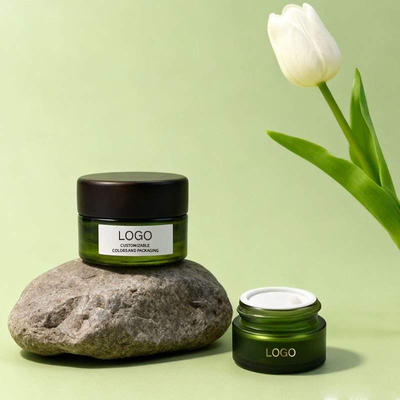 Green Jar with silk screen logo