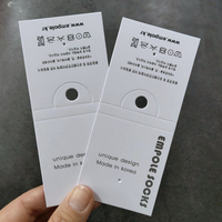 Étiquette en papier pliable de chaussette personnalisée bon marché de 250g d'épaisseur avec logo de marque imprimé