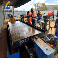 Table vibrante de concentration gravitaire pour l'extraction d'or avec moteur PLC et pompe, haute rigidité pour la récupération de l'or fin et la séparation des minerais