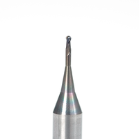 Fraise à queue sphérique en carbure CNC 2 mm, 2 cannelures, pour usinage de rainures profondes, haute dureté, service OEM ODM personnalisé
