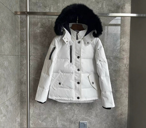 Veste <span class=keywords><strong>d</strong></span>'<span class=keywords><strong>hiver</strong></span> imperméable <span class=keywords><strong>Moose</strong></span> Parker sur mesure de luxe pour homme, <span class=keywords><strong>manteau</strong></span> <span class=keywords><strong>d</strong></span>écontracté à fermeture éclair en tissu tricoté avec garniture en fourrure véritable à 80 % - Product Image 1