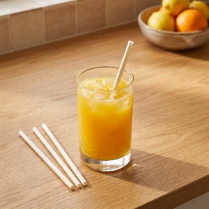 Pailles à boire en farine de riz comestible de 6,5 mm, écologiques, biodégradables, de qualité alimentaire, pour jus, boissons gazeuses, thé glacé - Product Image 5