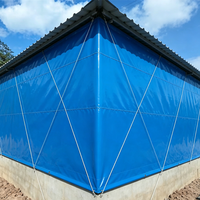 Enclos pour bétail, abris pour porcs/bovins/ovins - Bâche en polyester 100% enduite de PVC, imperméable, respirante, anti-moisissure, haute résistance