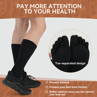 Chaussettes de randonnée en laine mérinos thermique Toe pour hommes et femmes