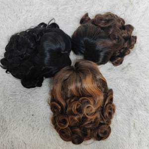 Letsfly Promotion 53$ Perruques avec fermeture en dentelle 5x5, Ondulations lâches bouclées, Densité 250%, 14 pouces, Cheveux vierges brésiliens bruts, Brun chocolat, 280 grammes - Product Image 4