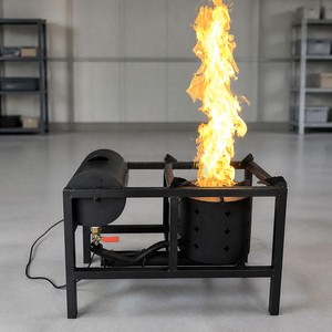 Réchaud de camping portable en acier titane avec souffleur d'air et panneau solaire, brûleur à huile usagée <span class=keywords><strong>pour</strong></span> cuisson, chauffage et dégivrage en extérieur - Product Image 2