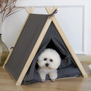 Cama <span class=keywords><strong>Tipi</strong></span> <span class=keywords><strong>para</strong></span> <span class=keywords><strong>Gatos</strong></span> Extraíble y Lavable, <span class=keywords><strong>Casa</strong></span> de Juegos Interior <span class=keywords><strong>para</strong></span> Mascotas con Cojín Grueso y Grande, Cama Tipo Tienda <span class=keywords><strong>para</strong></span> Mascotas - Product Image 2