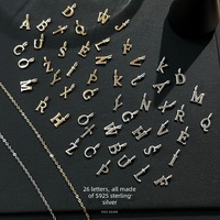 Collier avec pendentif alphabet Z 26, bijoux d'usine, plaqué argent S925, platine, or 14 carats, ornement de mode, fait main, petite série personnalisée