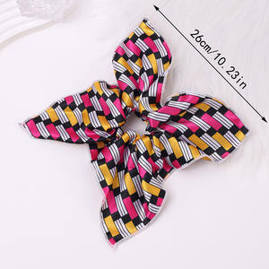 Scrunchies carrés vintage, accessoires pour cheveux, imprimés de fleurs, élastiques pour cheveux, bandeaux pour femmes - Product Image 5