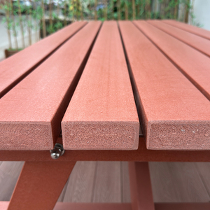 Hiện đại WPC ngoài trời bàn ăn băng ghế dự bị Thiết lập nội thất sân vườn vật liệu cho công viên khách sạn thương mại đường phố nhà sản xuất bán buôn - Product Image 5