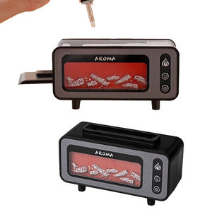 2024 nueva promoción chimenea difusor de Aroma humidificador de aire USB llama difusor de Aroma con Logo - Product Image 3