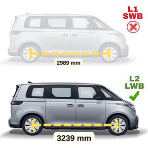Barras transversales de aluminio PAW para el techo y rieles laterales para Volkswagen ID Buzz L2 - Product Image 2