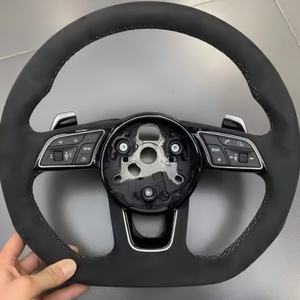 Volante de Cuero de Ante para Audi A6 A3 A4 <span class=keywords><strong>A5</strong></span> Q5 RS3 RS7 Q7 C6 C8 A8 S6 S7 B8 B8.5 B9 S3 S4 S5 Estilo Deportivo - Product Image 5