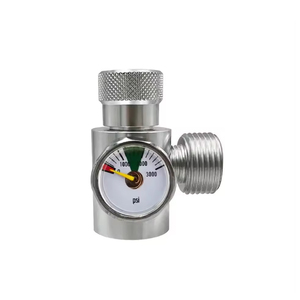 อะแดปเตอร์เติมอลูมิเนียมอัลลอยด์ W21.8-14 ต่อกับถังแก๊ส CO2 Tr21-4 ชุดเชื่อมต่อพร้อมเกจวัดแรงดัน 3000PSI และวาล์วไล่อากาศสำหรับเครื่องมือลม - Product Image 3