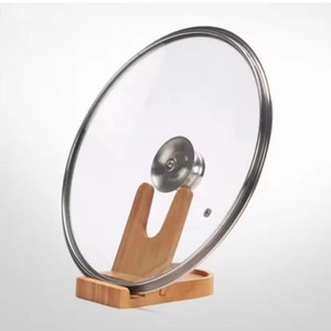 Support de couvercle de pot en bambou, repose-louche, support de rangement, organisateur d'ustensiles de cuisine écologique pour outils de cuisson - Product Image 3