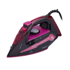 Ferro da Stiro a Vapore in Ceramica Sogo 2800W Nero Viola con Funzione Turbo, Spruzzo Verticale e Auto-Pulizia - Product Image 1