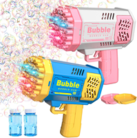 Pistolet à Bulles Électrique 40 Trous, Fonctionnant sur Piles, Machine à Bulles d'Eau et de Savon pour Enfants Garçons et Filles