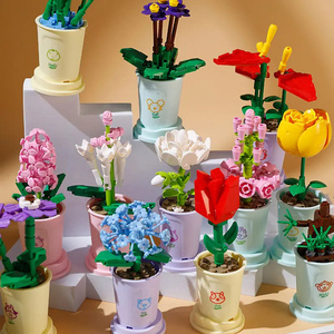 Mini modelo creativo DIY, juegos <span class=keywords><strong>de</strong></span> bloques <span class=keywords><strong>de</strong></span> construcción <span class=keywords><strong>de</strong></span> plástico Moc, <span class=keywords><strong>ladrillos</strong></span> <span class=keywords><strong>de</strong></span> flores <span class=keywords><strong>de</strong></span> simulación y tienda, ramo <span class=keywords><strong>de</strong></span> flores, juguete educativo para niños - Product Image 2