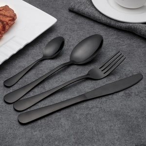 Set di Posate di Alta Qualità in Acciaio Inox 18/0 Nero, Coltello, Forchetta e Cucchiaio - Product Image 3