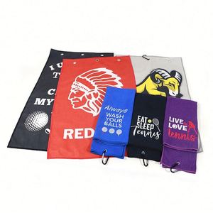 Serviettes de sport en microfibre gaufrée personnalisées avec logo pour enfants, grandes, légères, portables, pour sac de golf, avec mousqueton - Product Image 4