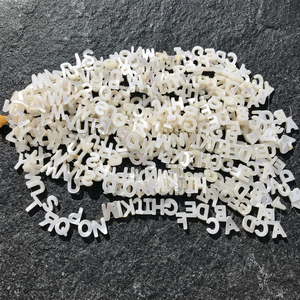 SP4195 Cuentas de Letras del Alfabeto de Nácar Blanco Natural <span class=keywords><strong>y</strong></span> Cuentas de Concha con Signos del Zodíaco para la Creación de Joyería Personalizada DIY - Product Image 6