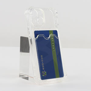 1.5MM TPU precisione foro chiaro titolare della carta nuovo portafoglio cassa del telefono per <span class=keywords><strong>iPhone</strong></span> <span class=keywords><strong>13</strong></span> <span class=keywords><strong>Mini</strong></span>/<span class=keywords><strong>13</strong></span> pro max copertura trasparente del paraurti - Product Image 1
