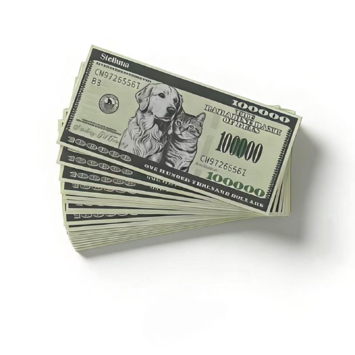 Pet-themed banknotes-100000-yuan-30 notes per pack