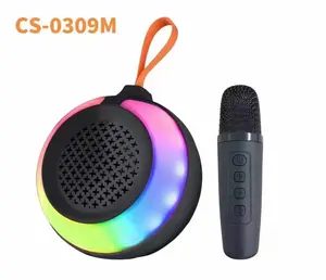 Nuovo Design altoparlante MP3 altoparlanti Audio a colori luce professionale musica esterna Usb ricaricabile Mini altoparlante portatile microfono