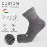 Chaussettes athlétiques respirantes à cinq doigts pour hommes et femmes, idéales pour les sports de plein air et la course à pied, avec logo personnalisé