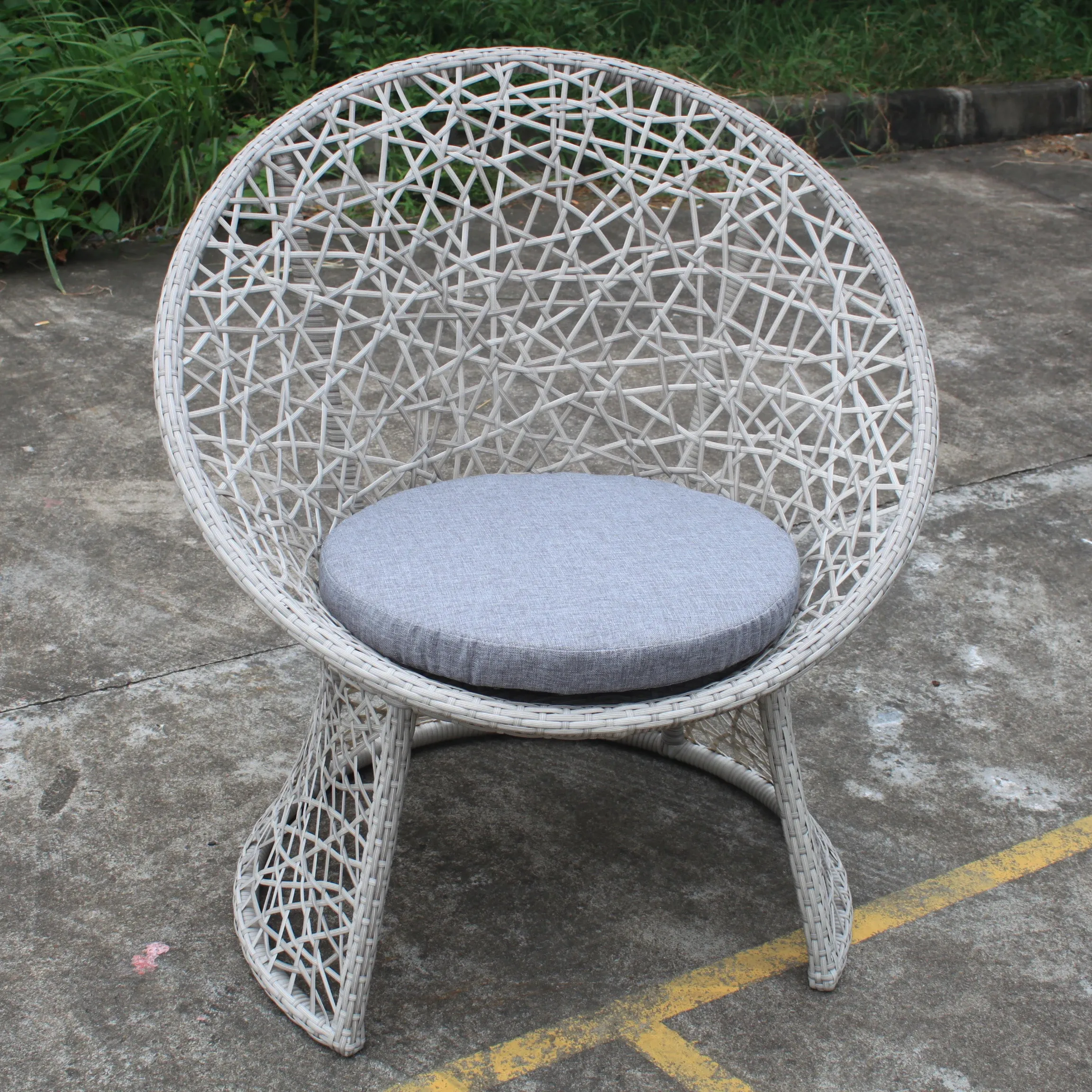 Chất Lượng Tốt PE Wicker Mây Vườn Ngoài Trời Đặt Với Bàn Cà Phê Và Ghế Trong Khung Nhôm