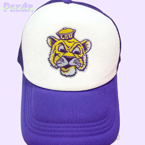 <span class=keywords><strong>3</strong></span> inch hổ tím vá cho Đại Học bang Louisiana Huy hiệu thêu màu vàng có tính năng Đại Học linh vật Mũ vá Kích thước - Product Image 4