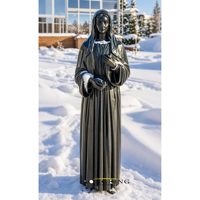 Sculpture religieuse catholique extérieure grandeur nature Christ Jésus Statues en bronze 14 stations de la croix