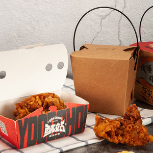 Tùy Chỉnh Kraft Giấy Dùng Một Lần Takeout Hộp Cho Thực Phẩm Cho Gà Chiên Sushi Vuông Cầm Tay Bao Bì Biểu Tượng Hiển Thị Quà Tặng - Product Image 4