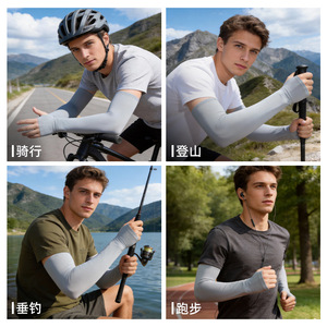 Sunscreen Ice Sleeves Custom 53cm Women Fingerless Floral Print Upf 50 Outdoor Protection - Product Image 3