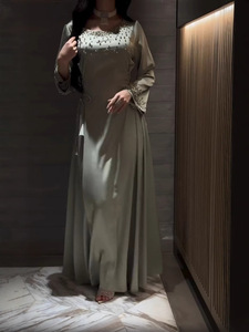 Vestido Modesto de Otoño para Celebridades, Estilo Europeo, Estadounidense y de Medio Oriente, con Mangas Abullonadas, Nuevo Estilo Transfronterizo, Moda Europea y Estadounidense - Product Image 5
