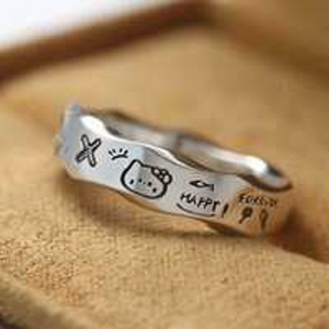 Vendita calda anelli regolabili da donna di tendenza di lusso placcato oro rosa stella ragno e semplice intarsio carino all'ingrosso - Product Image 1