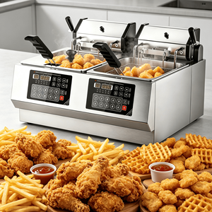 <span class=keywords><strong>Friteuse</strong></span> électrique industrielle robuste en acier inoxydable pour friture continue - Product Image 1