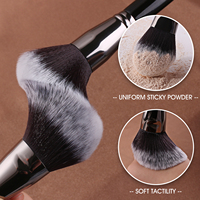 Ensemble Professionnel de 40 Pinceaux de Maquillage à Poils Naturels, Manche en Bois Noir, avec Logo Personnalisé et Marque Privée